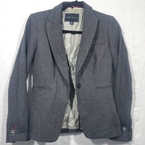 BANANA REPUBLIC Wool Blazer Gray Size 0